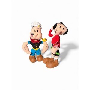 Vintage Popeye The Sailor Man And Olive Oyle Plushes Cartoon 1999 Stuffins